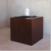 Chocolate Walnut Cube Table