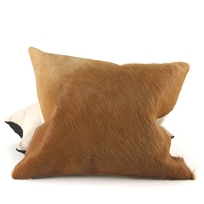 Cowhide & Linen Pillow