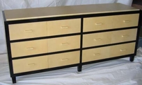 6-Drawer Oak & Vellum Commode