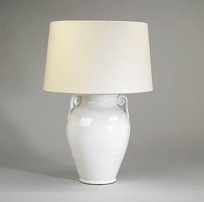 Ivory Vase with Scroll Handles