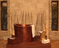 COPPER CIRCULAR JAPANESE SOAKING BATH