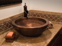 COPPER CIRCULAR LAVATORY