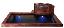 COPPER SWIM SPA WITH SWIM CURRENT SYSTEM AND SPILL OVER SPA