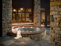 COPPER TRIANGULAR SPA WITH ROUNDED CORNERS