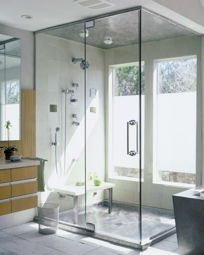 SHOWER PAN WITH MATCHING STAINLESS STEEL CEILING PANEL