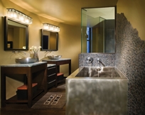 STAINLESS STEEL CONTOURED BOTTOM BATH WITH 2 SIDED SKIRT