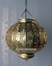 Moroccan Hanging Lantern Tin Pendant Light