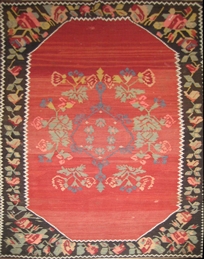 Nasiri#3315(3.9X6.4)Antique Kilim Azerbijani