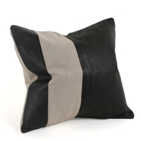 Leather & Linen Pillow