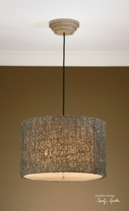Knotted Rattan Light, Hanging Shade Item 21105
