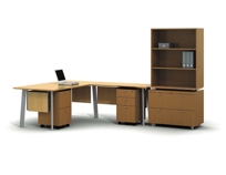 L unit w/ bookcase
