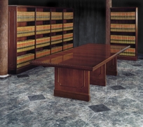 Table w/bookcases
