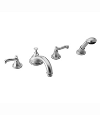 Low Spout Roman Tub Set w/ Handshower - Lever Handles