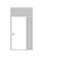 Door, Stainless Steel- 1.0ts-add 1 Sidelite+ Transom