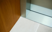 Solid stainless steel threshold
