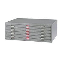 10-Drawer Steel Flat File for 30" x 42" Documents