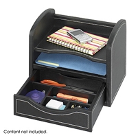 Leather Look Desk/Drawer Organizer