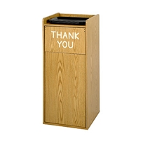 Wood Food Court Receptacle