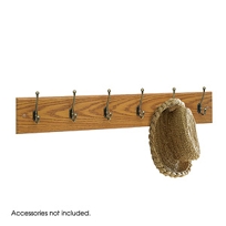 Wood Wall Rack, 6-Hook (Qty.6)