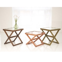 Mirror X End Table (2) OT415 Mirror X Cocktail Table OT413