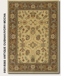 0051/0383 Antique Oushak/Ivory-Mocha