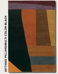 0077/4055 Pillars/Multi Color - Black