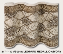 1131/B001A Leopard Medallion Ivory