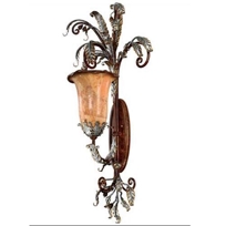 Masterpiece New Tortoise Shell with Amber Berries One-Light Sconce