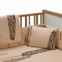 pea berry  mocha crib set