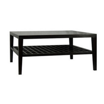 Metro 40" square cocktail table, lattice shelf (SKU:220-101172)