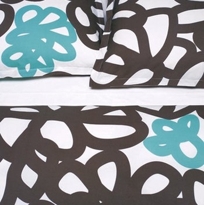 flow turquoise | duvet + shams
