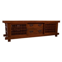Sukiya 80" lattice media cabinet (SKU:230-102981)